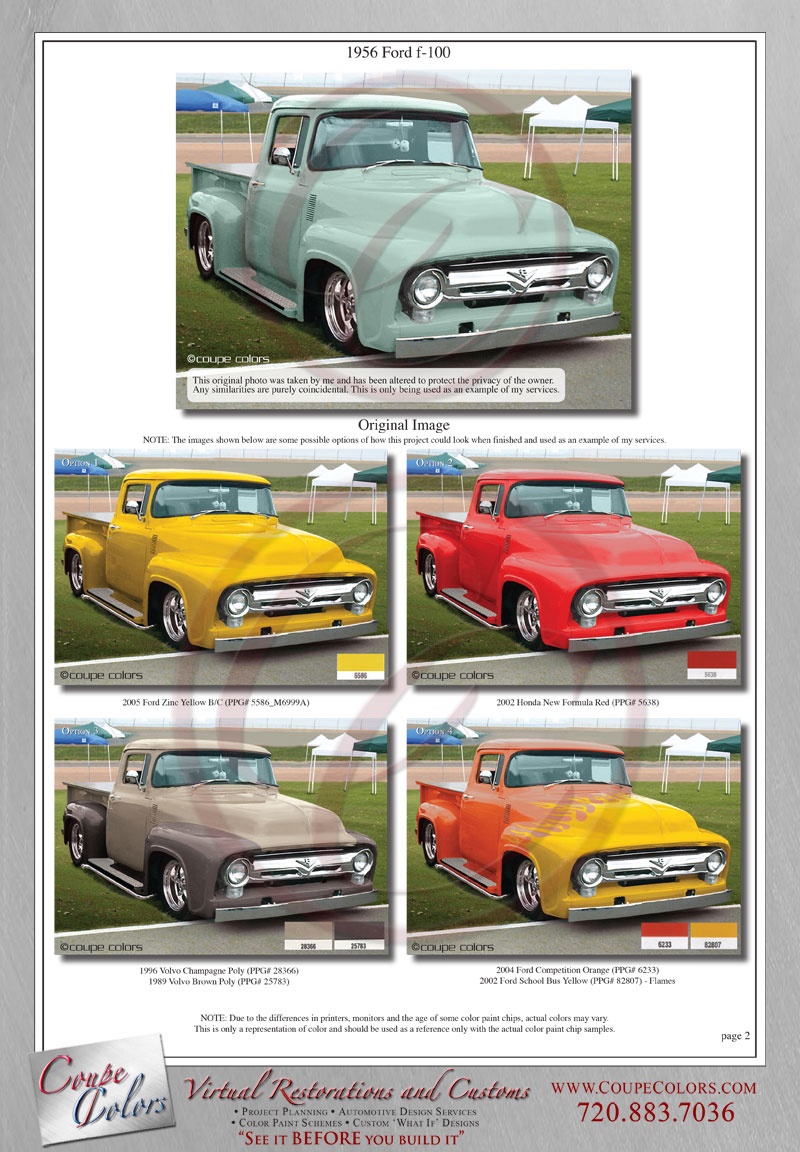 1956 Ford F-100 Pickup Truck - Photo Example